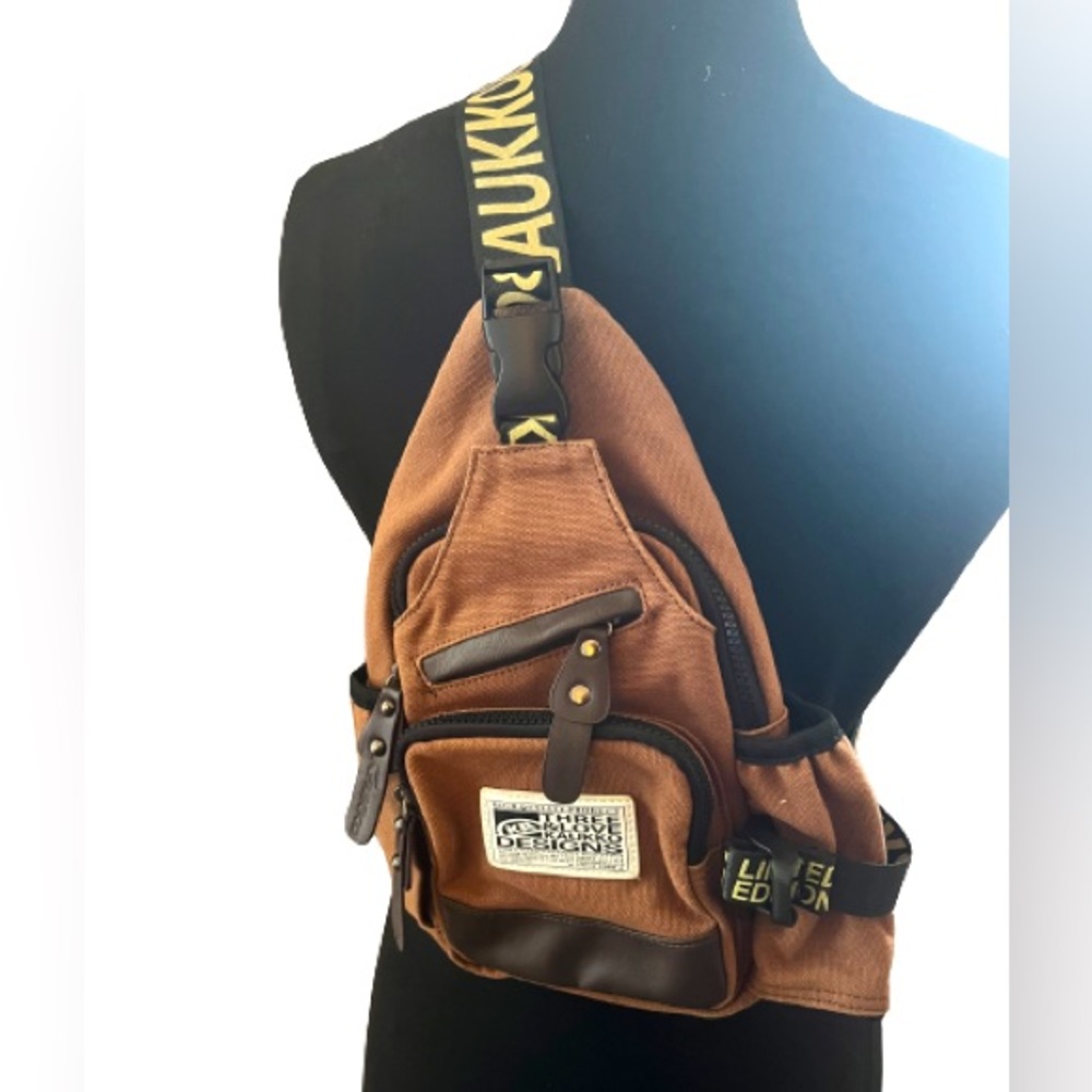 KAUKKO Canvas Shoulder Bag for Men